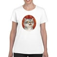 thumbnail image 1 of Angry Cat T-Shirt Women -Kayomi Harai Designs, Female Medium, 1 of 4
