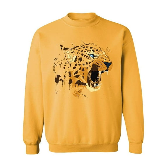 Angry Cheetah Design Sweatshirt Men -Image by Shutterstock, Male x-Large