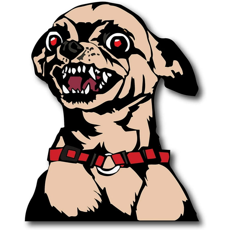 Angry Chihuahua Peel and Stick Adhesive Funny Decal Window Sticker