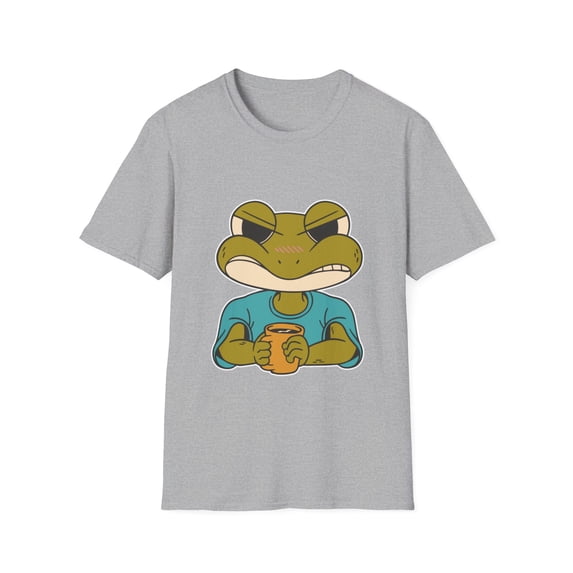 Angry Coffee Drinking Frog Lovers Caffiene Novelty