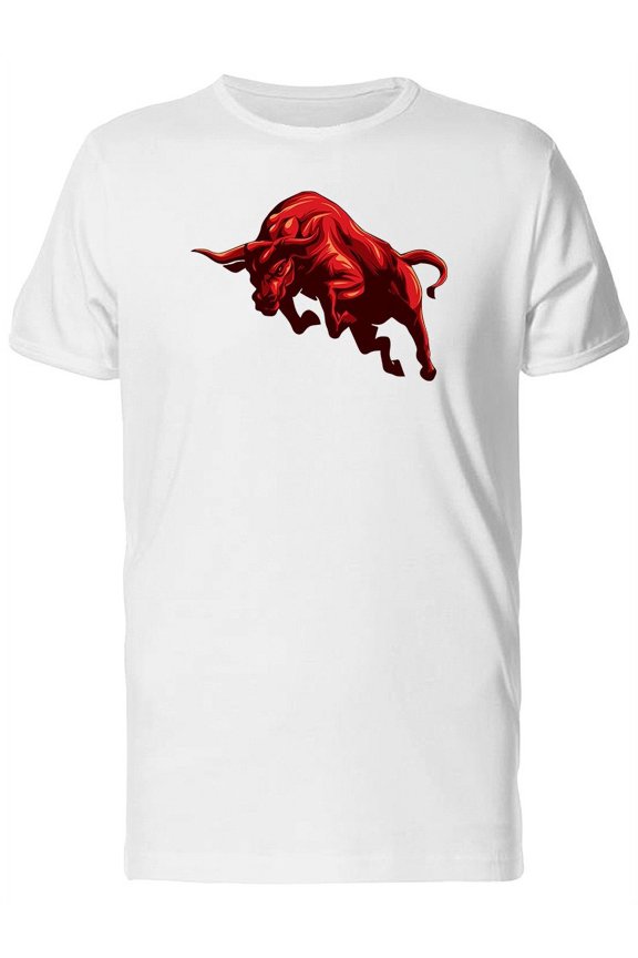 Angry Colored Bull T-Shirt Men -Image by Shutterstock, Male Medium