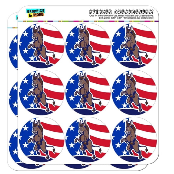 Angry Democrat Donkey Politics America Flag Planner Calendar Scrapbooking Crafting Stickers