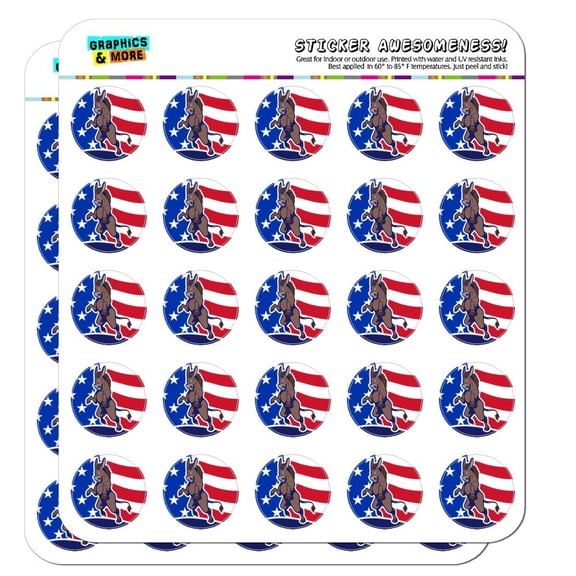 Angry Democrat Donkey Politics America Flag Planner Calendar Scrapbooking Crafting Stickers