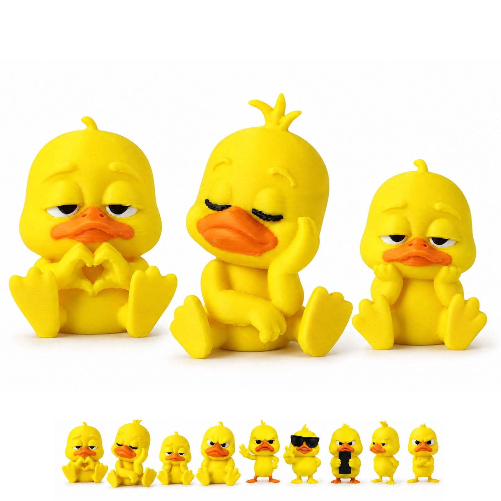 Angre Man Angry Ducks for Desk, Mini Grumpy Duck Figurines Office Decor Car ...