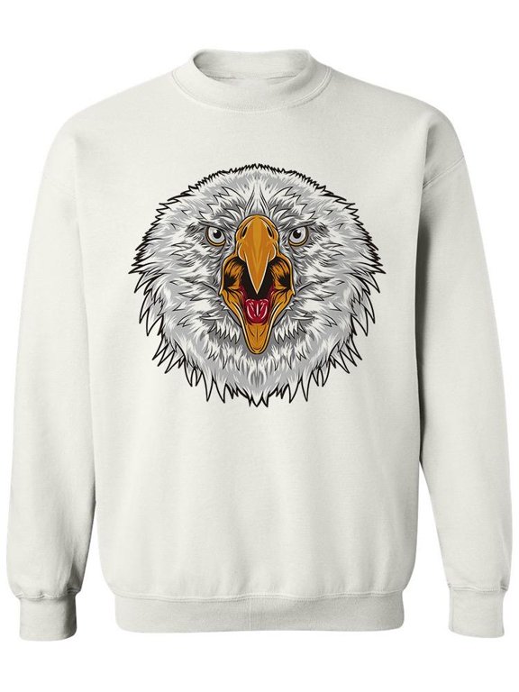 Angry Eagle Sketch Sweatshirt Men -Image by Shutterstock, Male 3X-Large