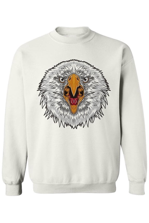Angry Eagle Sketch Sweatshirt Men -Image by Shutterstock, Male Large