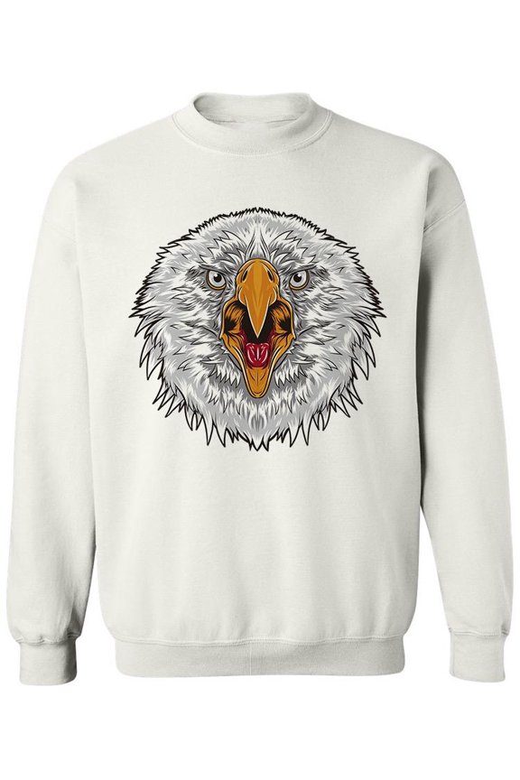 Angry Eagle Sketch Sweatshirt Men -Image by Shutterstock, Male Medium