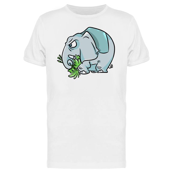 Angry Elephant Cartoon T-Shirt Men -Image by Shutterstock, Male Small