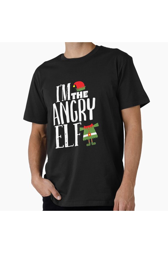 Angry Elf Matching Festive Holiday Family Humor Tee Shirt,for men & women up to 5XL