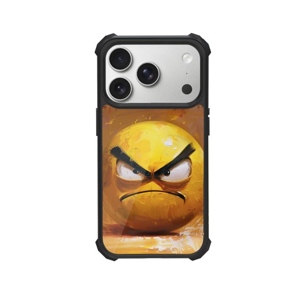 Angry Face Bowl Shockproof Case For iPhone 12 13 14 15 16 Pro Max Series – TPU Bumper + Hard PC Back, Air-Cushion Corners