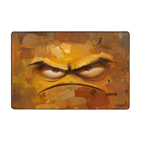 Angry Face Rugs Washable Cover Floor Rug Carpets Bathroom Decorations For Kitchen Bedroom Indoor 72"X48"