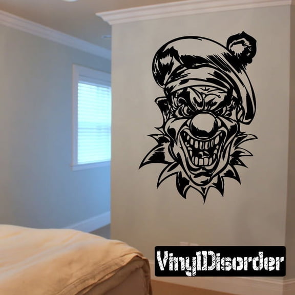 Angry Golf Hat Clown Head Decal - 36 Inches