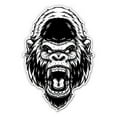 thumbnail image 1 of Angry Gorilla Ape - 3" Vinyl Sticker - For Car Laptop Water Bottle Phone - Waterproof Decal, 1 of 2