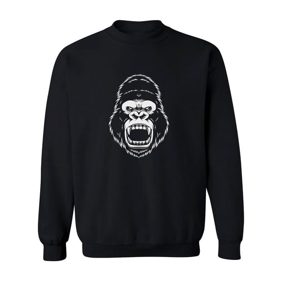 Angry Gorilla Head! Sweatshirt Men -Image by Shutterstock, Male Large