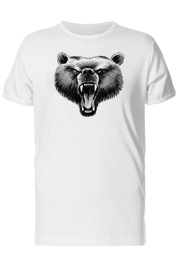 Angry Grizzly Bear
 Sketch T-Shirt Men -Image by Shutterstock, Male Large