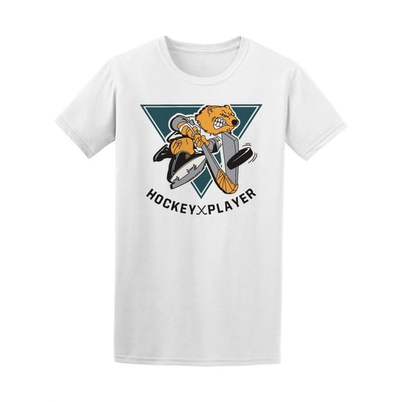Angry Hockey Bear Player Tee Men's -Image by Shutterstock