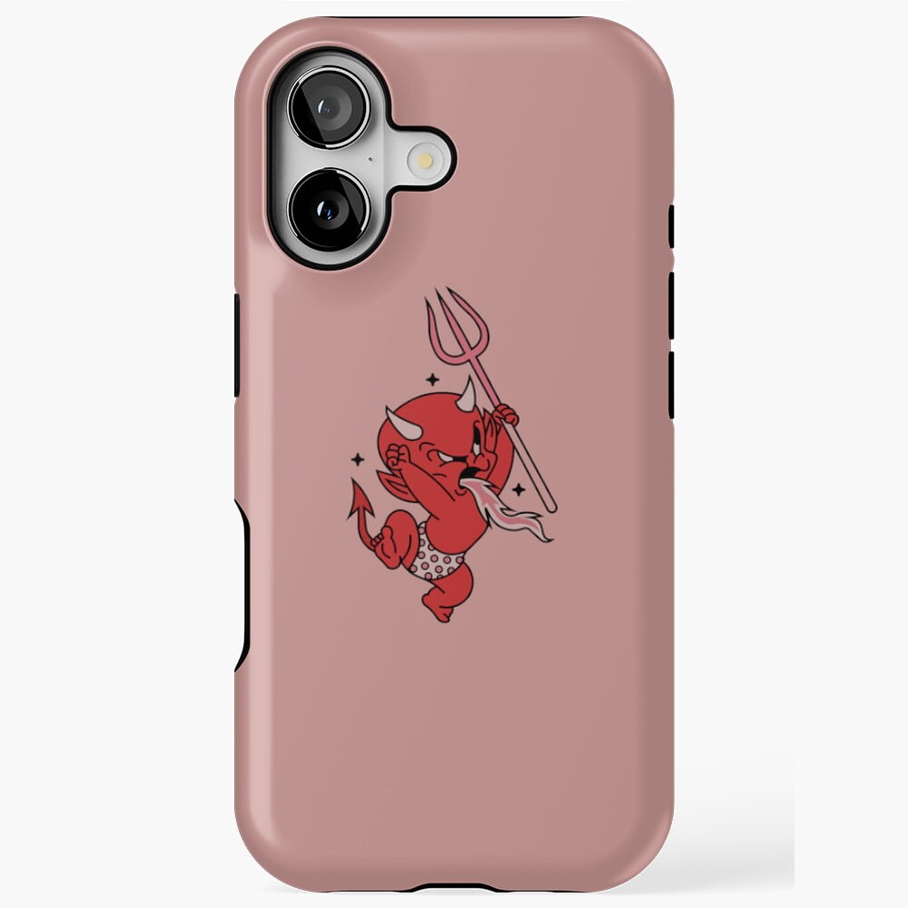 Angry Hot Stuff Devil Cartoon Compatible Phone Case for iPhone 11–17 ...