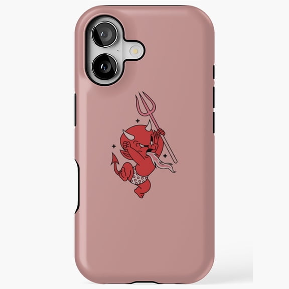 Angry Hot Stuff Devil Cartoon Compatible Phone Case for iPhone 11–17 Pro Max