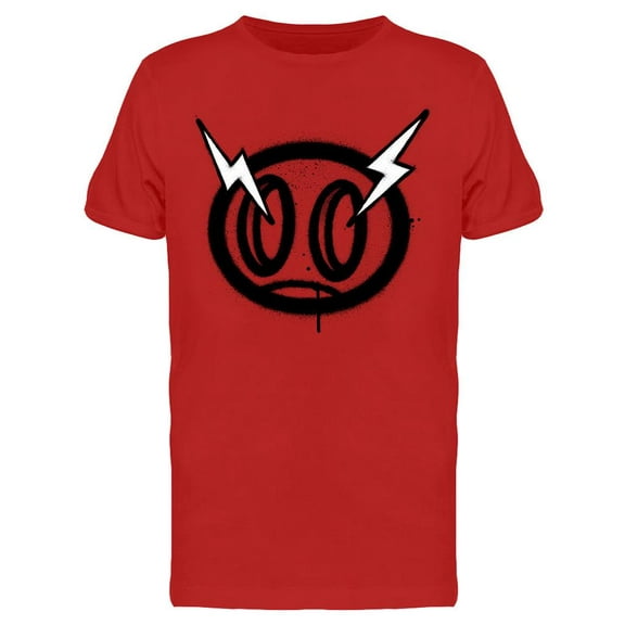 Angry Icon Sprayed T-Shirt Men -Image by Shutterstock, Male 3X-Large