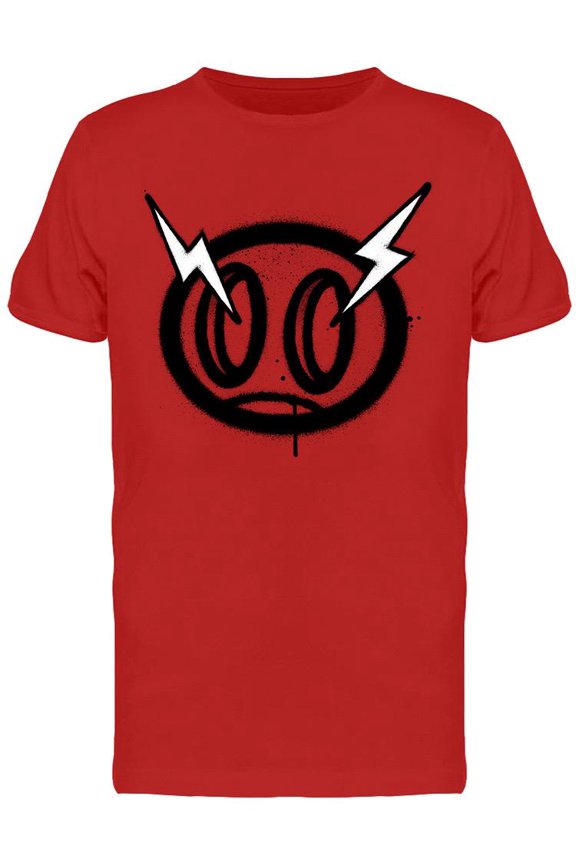 Angry Icon Sprayed T-Shirt Men -Image by Shutterstock, Male XX-Large