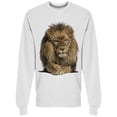 thumbnail image 1 of Angry Lion Laid Down Sweatshirt Men -Image by Shutterstock, Male Medium, 1 of 2