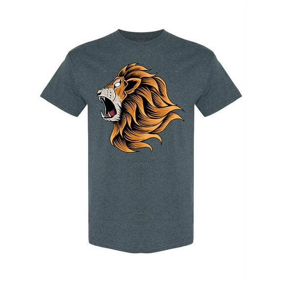 Angry Lion Side View T-Shirt Men -Image by Shutterstock, Male Medium
