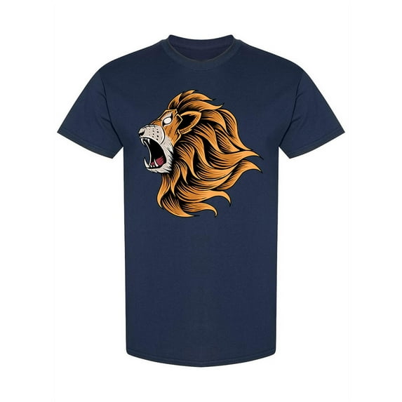 Angry Lion Side View T-Shirt Men -Image by Shutterstock, Male Small