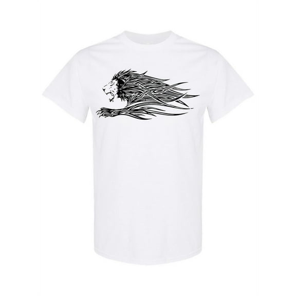 Angry Lion T-Shirt Men -Image by Shutterstock, Male Large