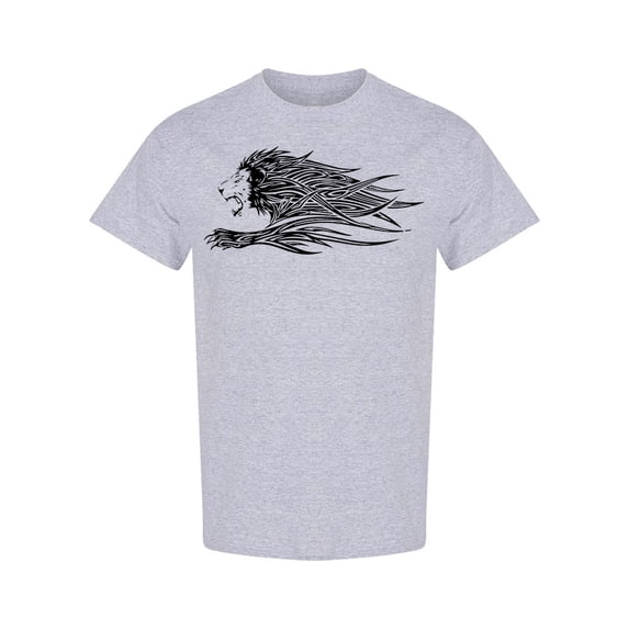 Angry Lion T-Shirt Men -Image by Shutterstock, Male Small