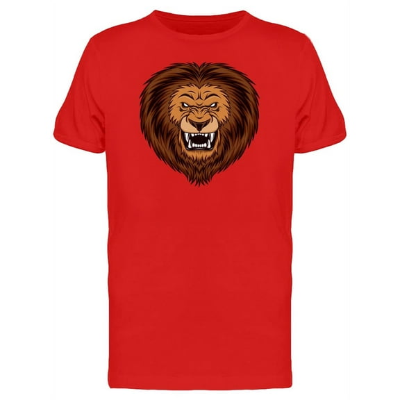 Angry Lion With White Eyes T-Shirt Men -Image by Shutterstock, Male Medium