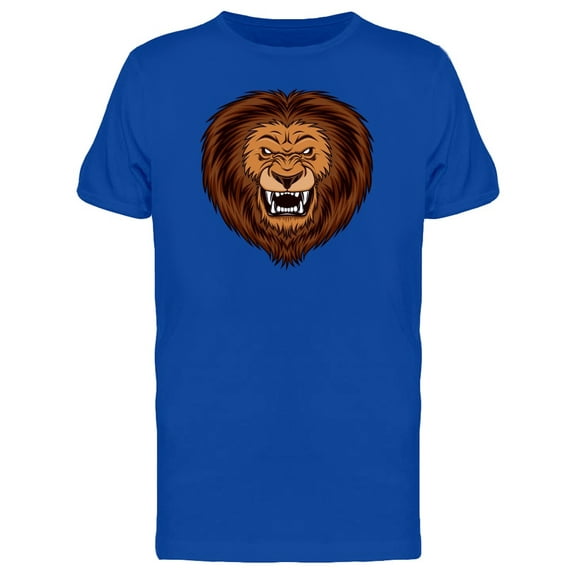 Angry Lion With White Eyes T-Shirt Men -Image by Shutterstock, Male Medium