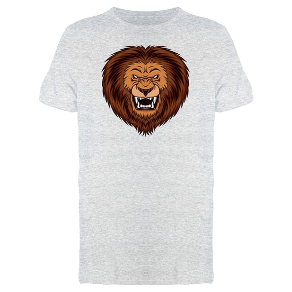 Angry Lion With White Eyes T-Shirt Men -Image by Shutterstock, Male Small