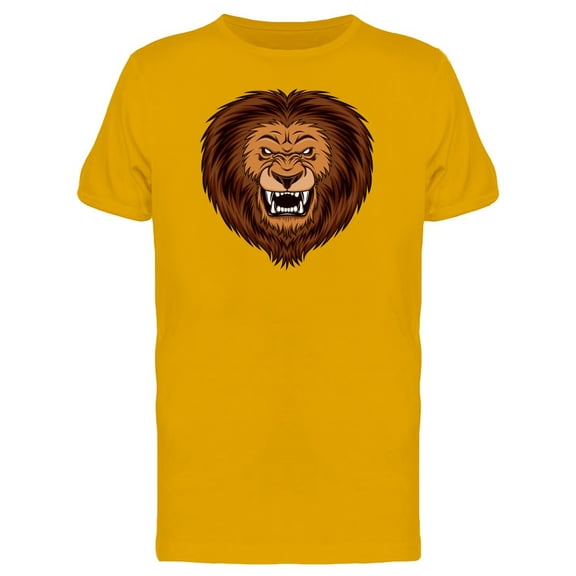 Angry Lion With White Eyes T-Shirt Men -Image by Shutterstock, Male XX-Large