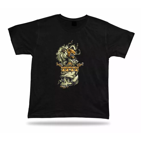 Angry Lock Lion Crown awesome cool vector t shirt tee design present gift idea