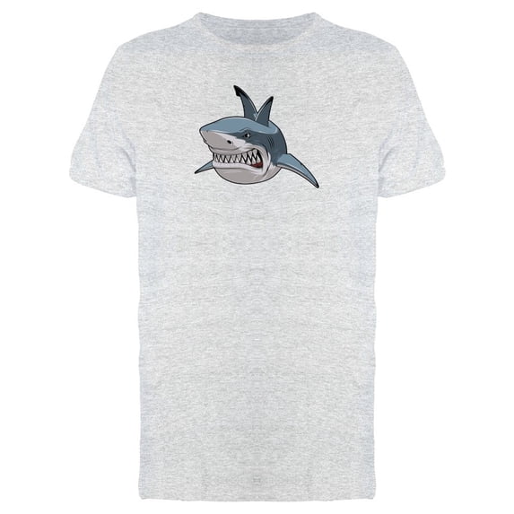 Angry Menacing Blue Shark Tee Men's -Image by Shutterstock