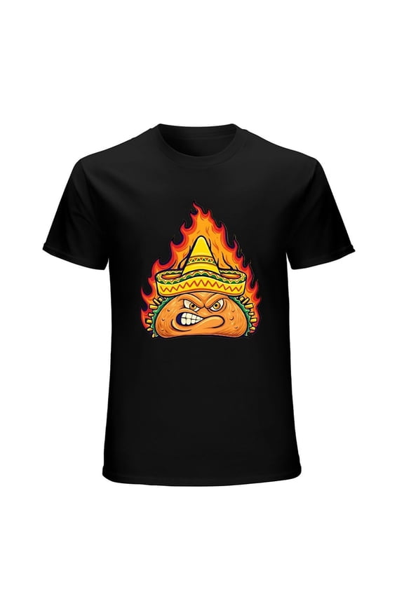 Angry Mexican Taco T-Shirt Men Funny Food Lover Tee Gift