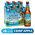 thumbnail image 1 of Angry Orchard Crisp Apple Craft Hard Cider, 6 pack, 12 fl oz Glass Bottles, 5% ABV, 1 of 8