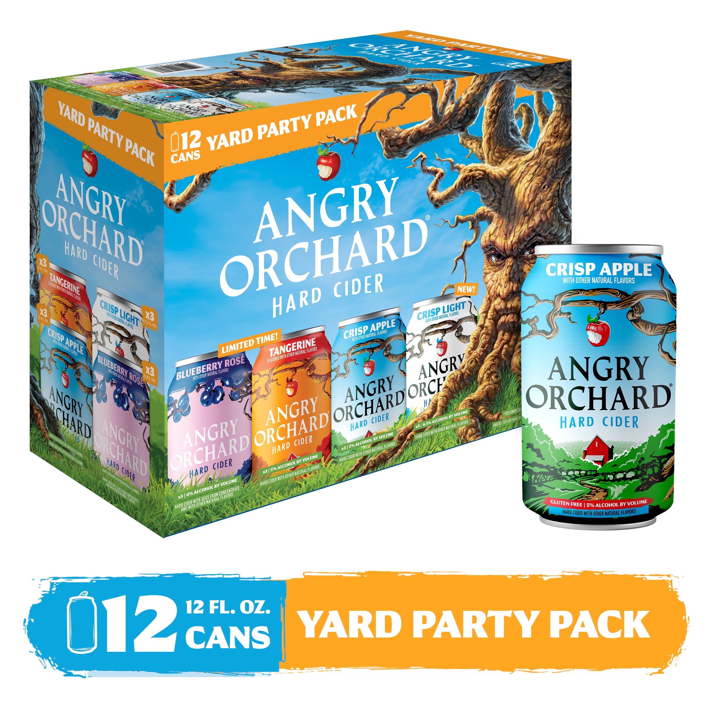 Angry Orchard Hard Cider Gluten Free Yard Party Variety, 12 Pack, 12 fl
