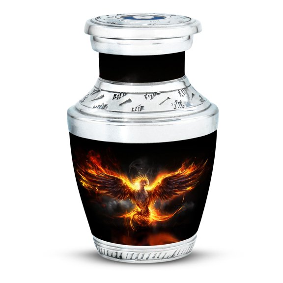 Angry Phoenix Small Urn, Mini Un For Ashes, Cremation Urns For Human Ashes, Memorial Ash Holder, Decorative Funeral Urns, Burial Urns Collection, Keepsake Urns, 3 Inch, 1 Pcs