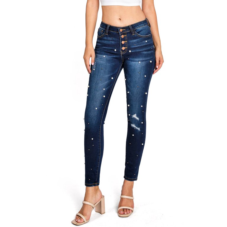 Studded Slim Ankle Jeans