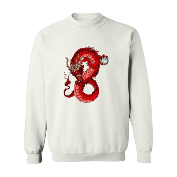 Angry Red Dragon. Sweatshirt Men -Image by Shutterstock, Male 5X-Large