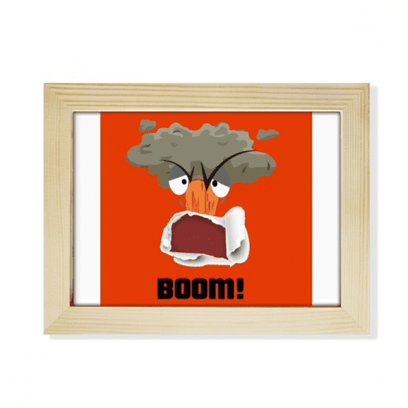 Angry Red Emotion Volcano Eruption Desktop Photo Frame Picture Art Decoration Painting 6x8 inch