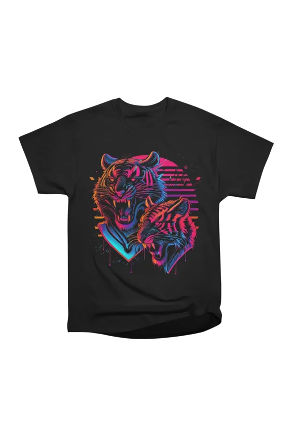 Angry Retro Tigers T-Shirt Tee Gift For Him Merch For Her Apparel For Friend