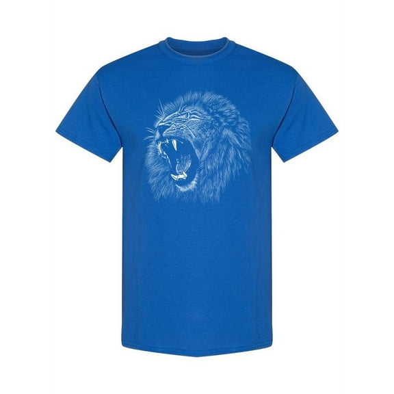 Angry Roaring Lion Graphic T-Shirt Men -Image by Shutterstock, Male 3X-Large