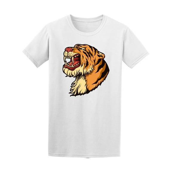 Angry Roaring Tiger T-Shirt Men -Image by Shutterstock, Male Small