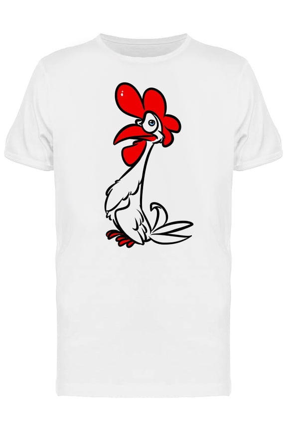 Angry Rooster Cartoon T-Shirt Men -Image by Shutterstock, Male 3X-Large