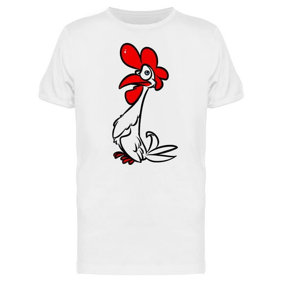 Angry Rooster Cartoon T-Shirt Men -Image by Shutterstock, Male Medium