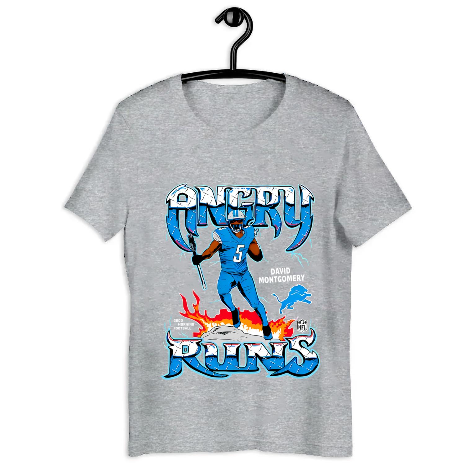 Angry Runs T Shirt Angry Runs 2024 Lions David Montgomery Shirt ... David Montgomery Angry Runs T Shirt Angry Runs 2024 Lions David Montgomery Shirt ...