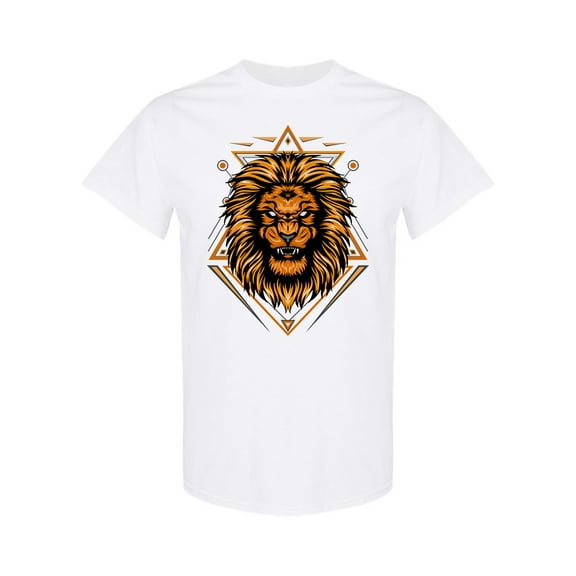 Angry Sacred Lion Head T-Shirt Men -Image by Shutterstock, Male x-Large