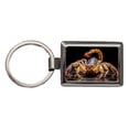 thumbnail image 1 of Angry Scorpion Black Background Metal Rectangle Keychain, 1 of 7